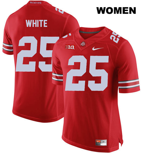 Ohio State Buckeyes Women's Brendon White #25 Red Authentic Nike College NCAA Stitched Football Jersey FX19C03LT